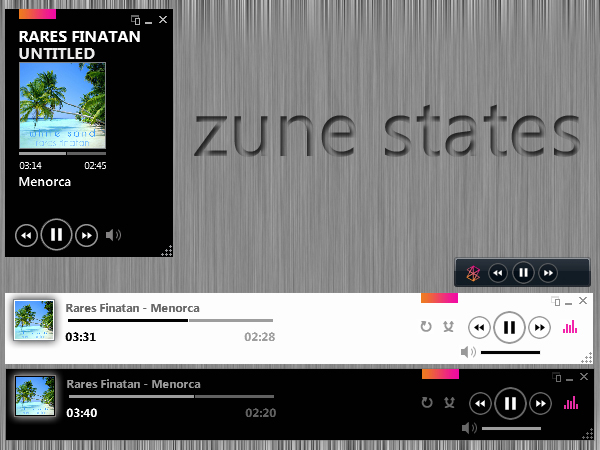 Zune Tool Bars